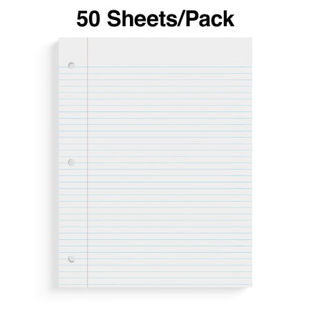 Staples® College Ruled Filler Paper, 8.5" x 11", 50 Sheets/Pack