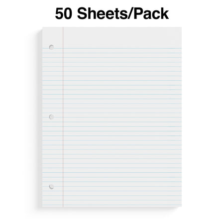 Staples® College Ruled Filler Paper, 8.5" x 11", 50 Sheets/Pack