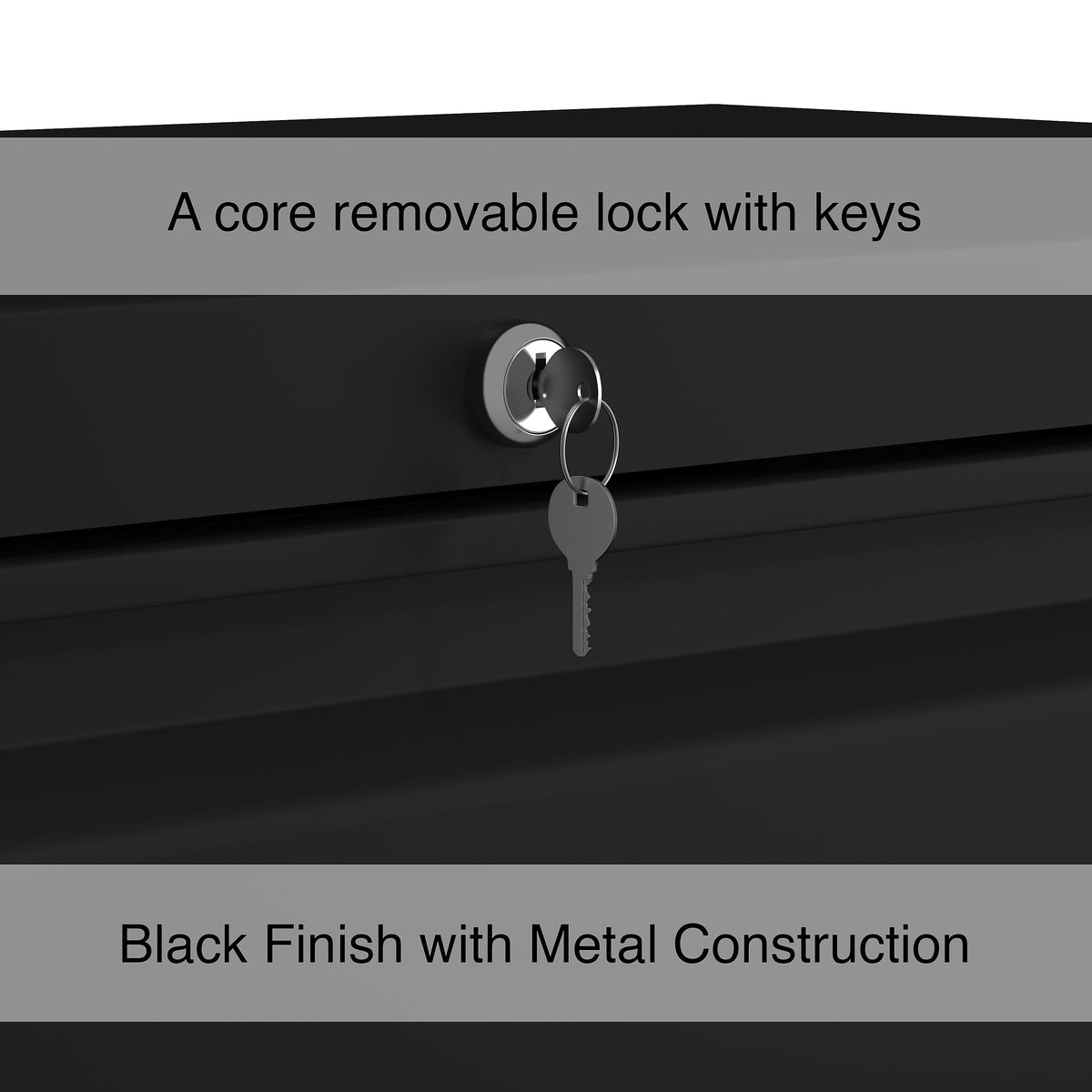 Staples Commercial 2 File Drawer Lateral File Cabinet, Locking, Black, Letter/Legal, 36"W