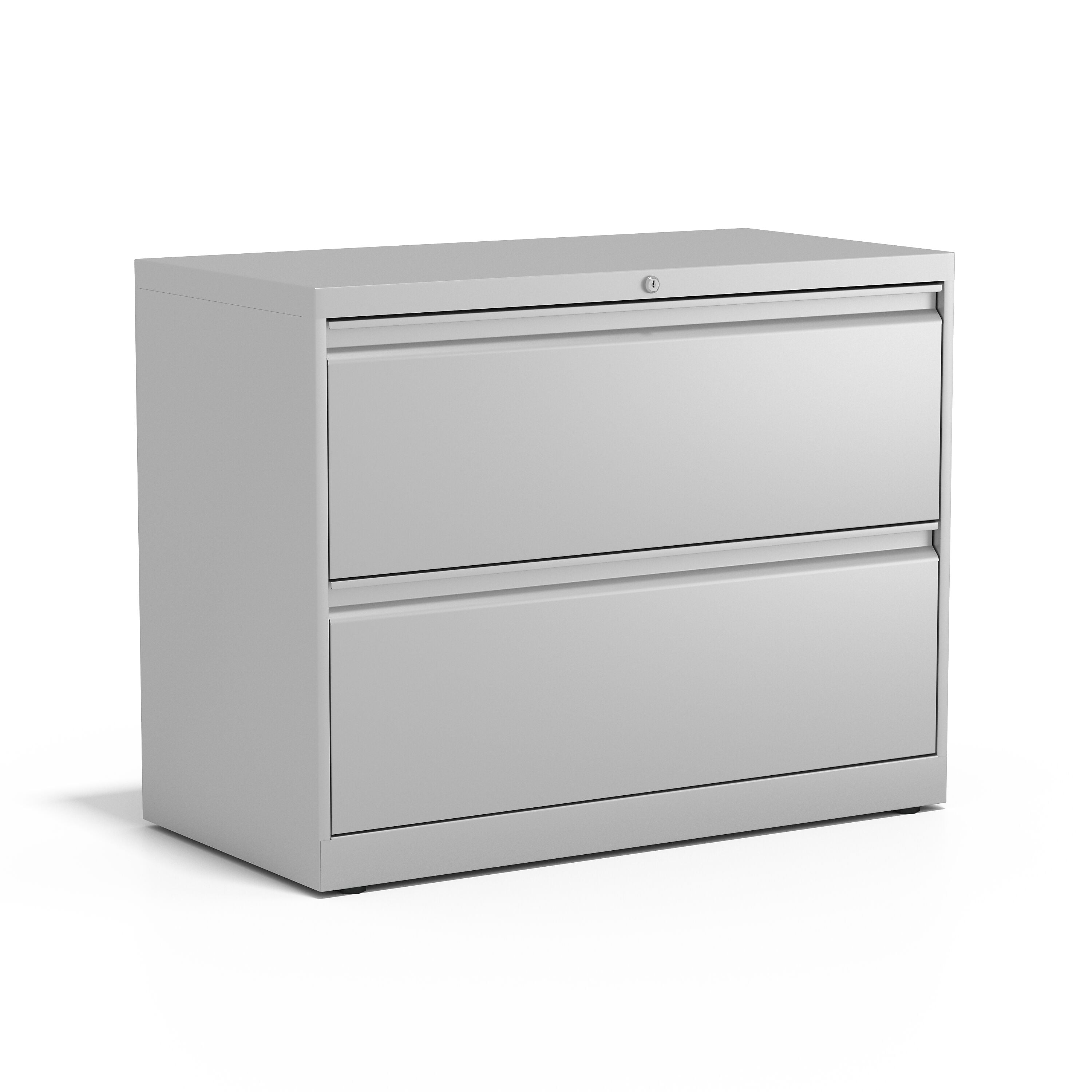 Staples Commercial 2 File Drawers Lateral File Cabinet, Locking, Gray, Letter/Legal, 36
