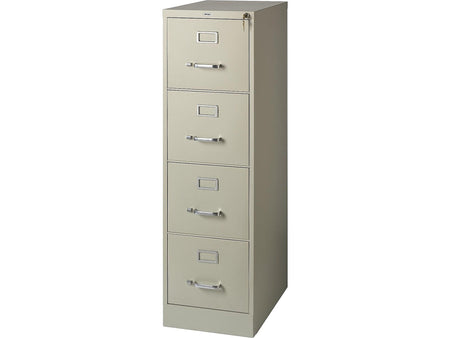 Staples Commercial 4-Drawer Vertical File Cabinet, Locking, Letter, Putty/Beige, 22"D