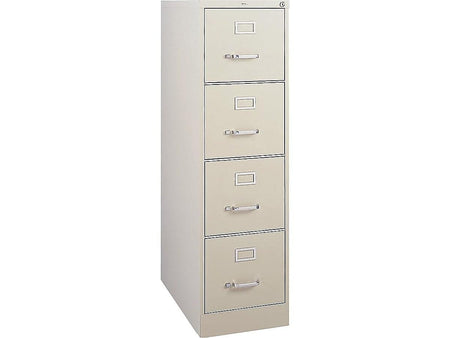 Staples Commercial 4 File Drawer Vertical File Cabinet, Locking, Putty/Beige, Legal, 26.5"D