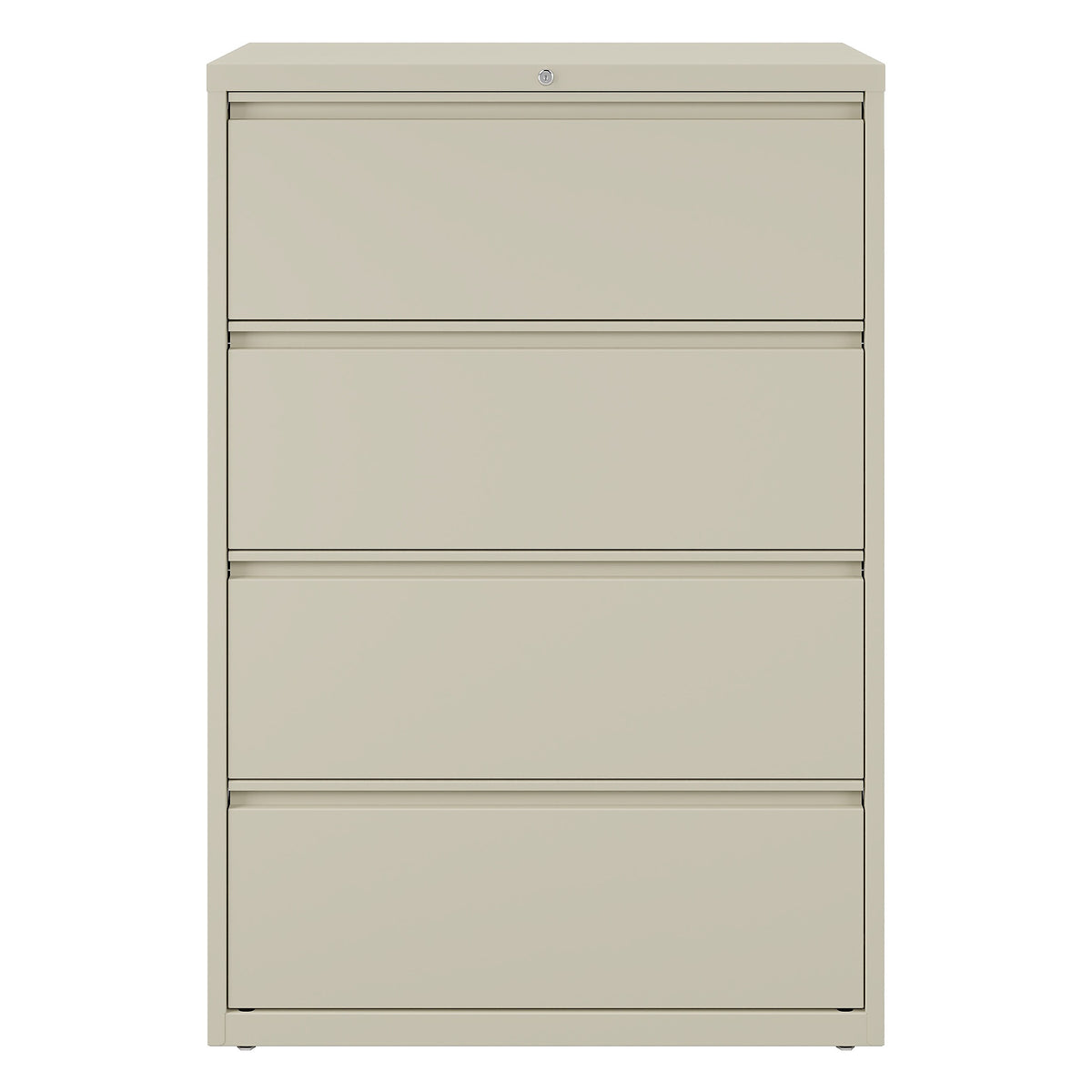 Staples Commercial 4 File Drawers Lateral File Cabinet, Locking, Putty/Beige, Letter/Legal, 36"W