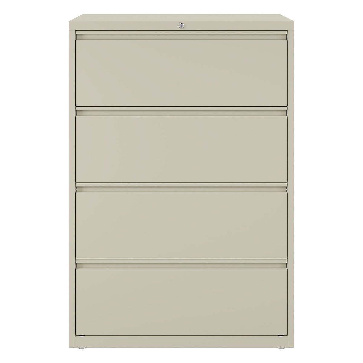 Staples Commercial 4 File Drawers Lateral File Cabinet, Locking, Putty/Beige, Letter/Legal, 36"W