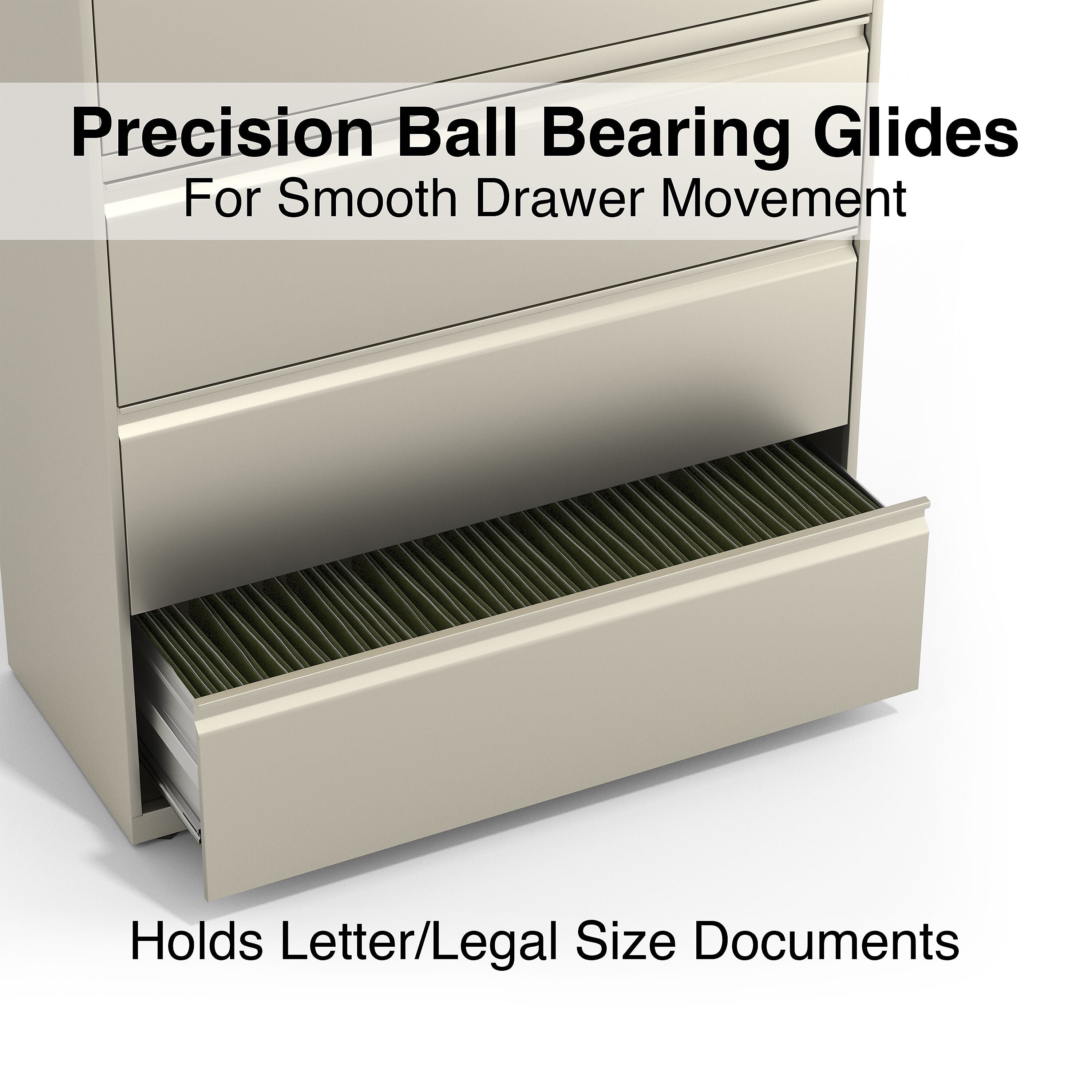 Staples Commercial 4 File Drawers Lateral File Cabinet, Locking, Putty/Beige, Letter/Legal, 42.13