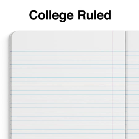 Staples Composition Notebook, 7.5" x 9.75", College Ruled, 100 Sheets, Black/White, 48/Carton