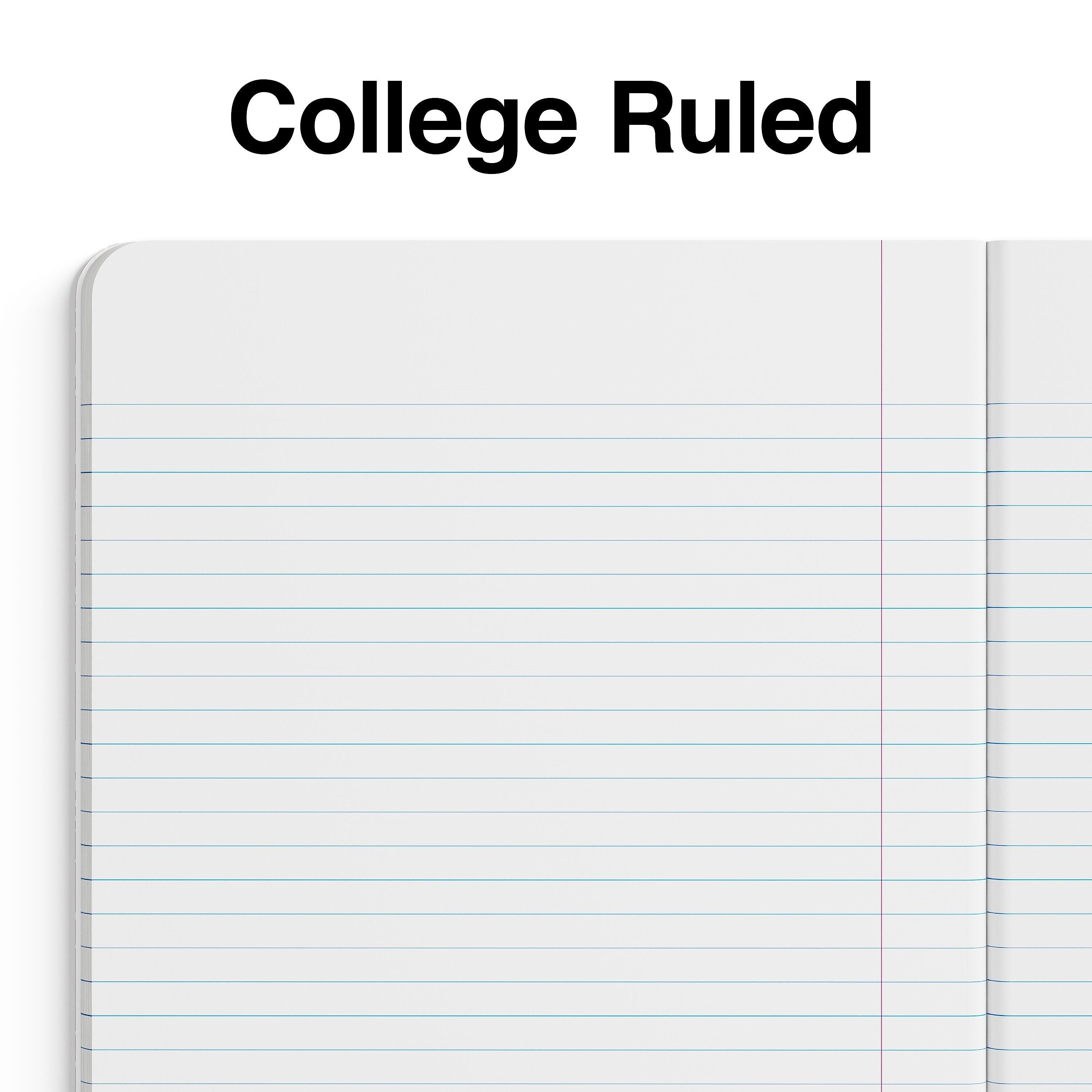 Staples Composition Notebook, 7.5" x 9.75", College Ruled, 100 Sheets, Black/White, 48/Carton