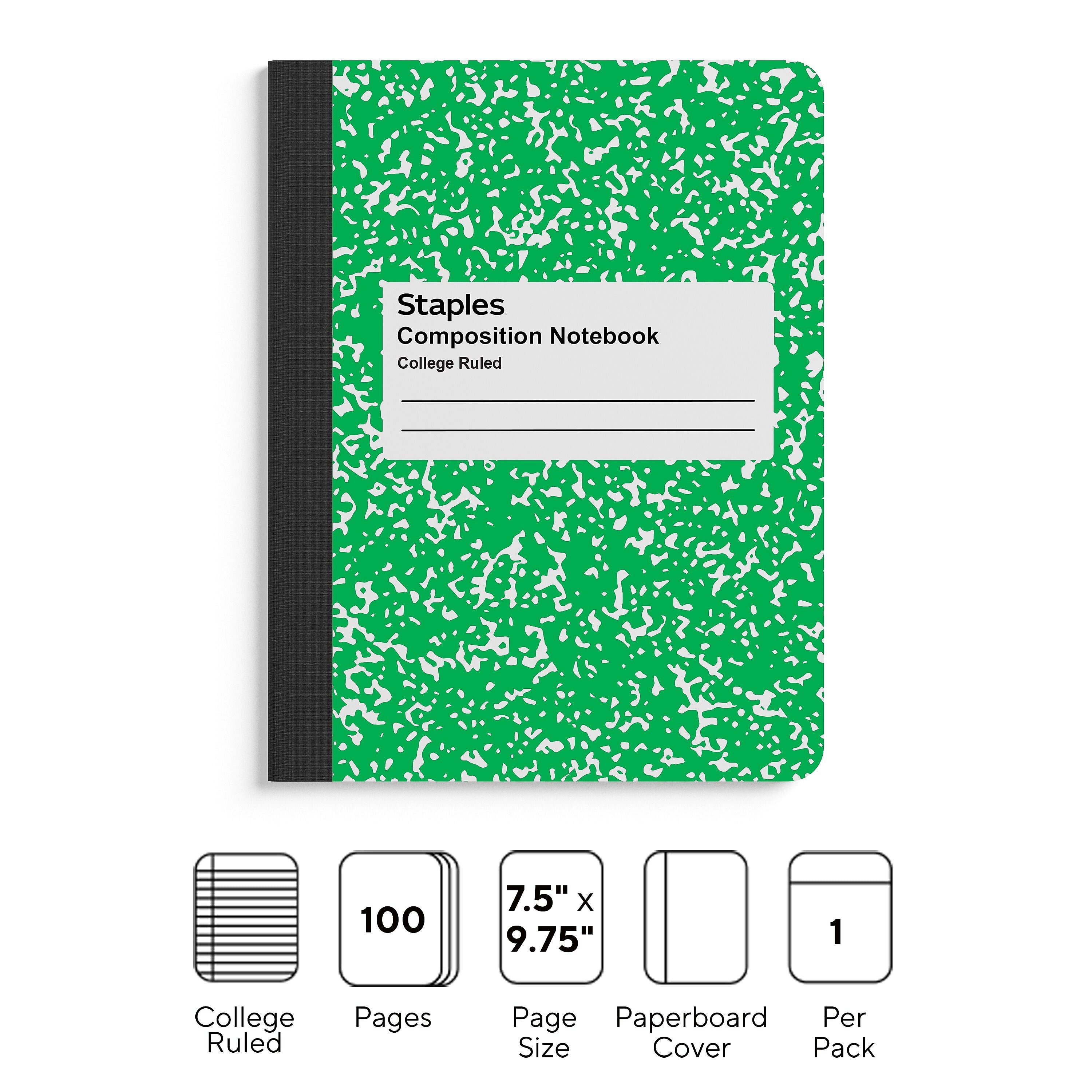 Staples® Composition Notebook, 7.5