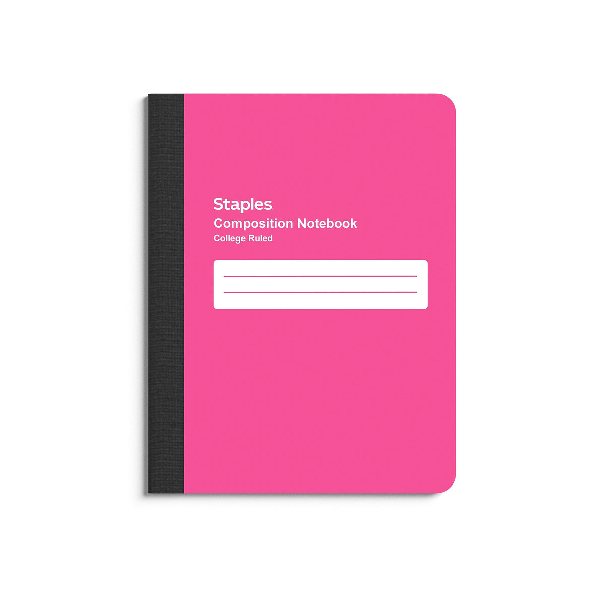 Staples Composition Notebook, 7.5" x 9.75", College Ruled, 80 Sheets, Pink