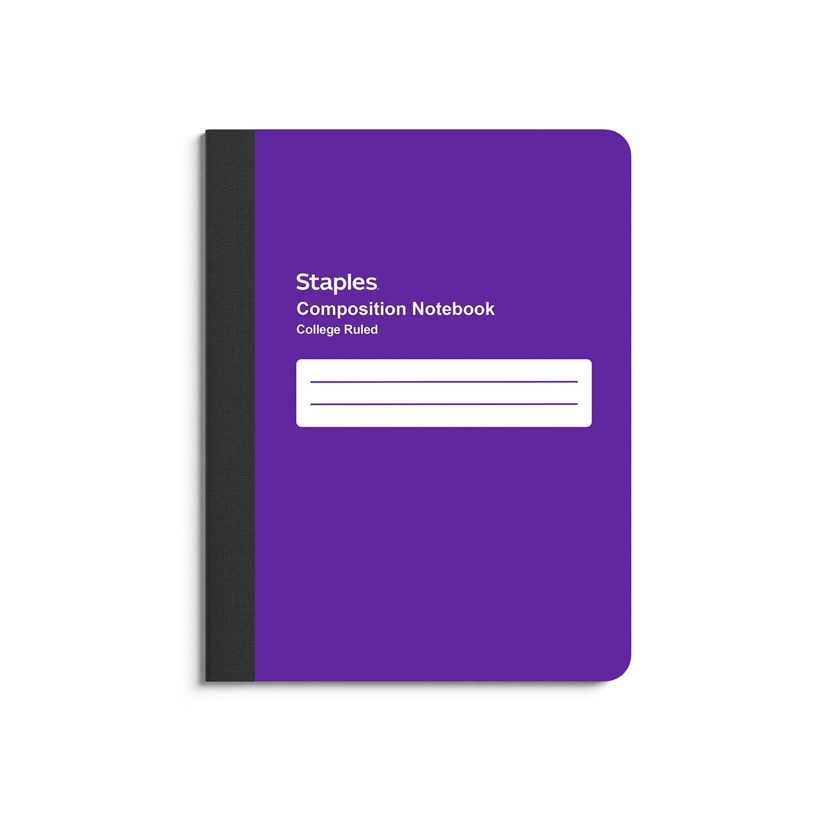 Staples® Composition Notebook, 7.5" x 9.75", College Ruled, 80 Sheets, Purple