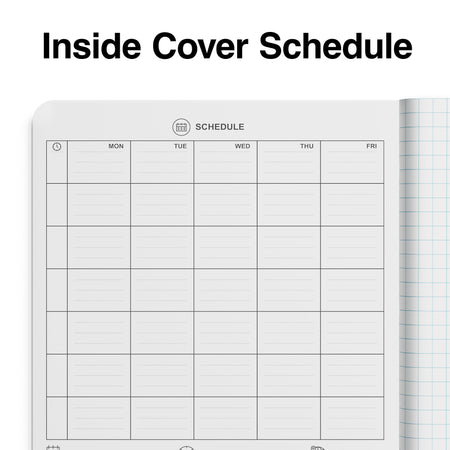 Staples Composition Notebook, 7.5" x 9.75", Graph Ruled, 80 Sheets, Black/White