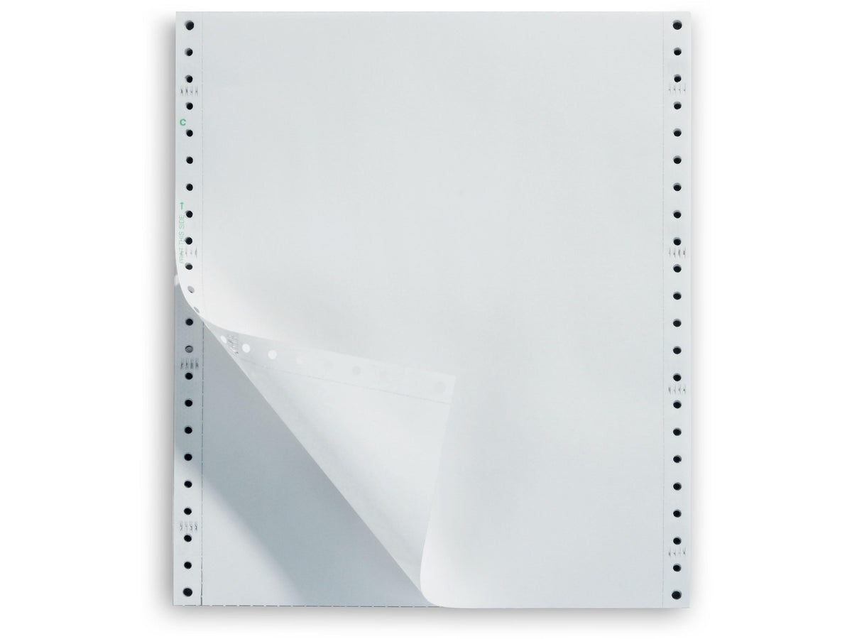 Staples Continuous Paper, 9.5" x 11", 20 lbs., White, 2500 Sheets/Carton