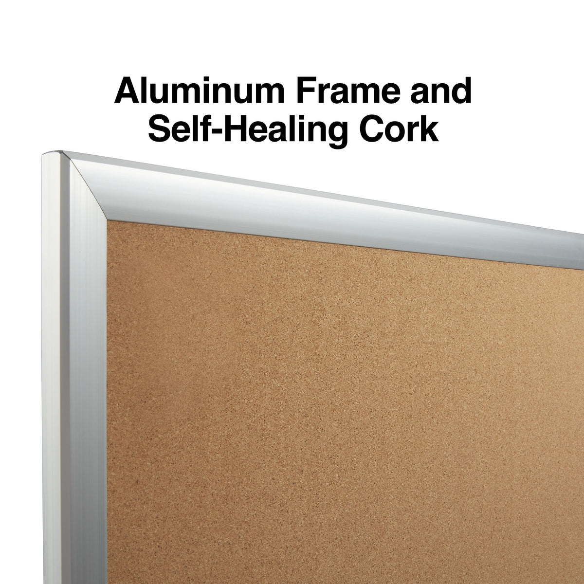 Staples Cork Bulletin Board, Aluminum Frame, 8'W x 4'H