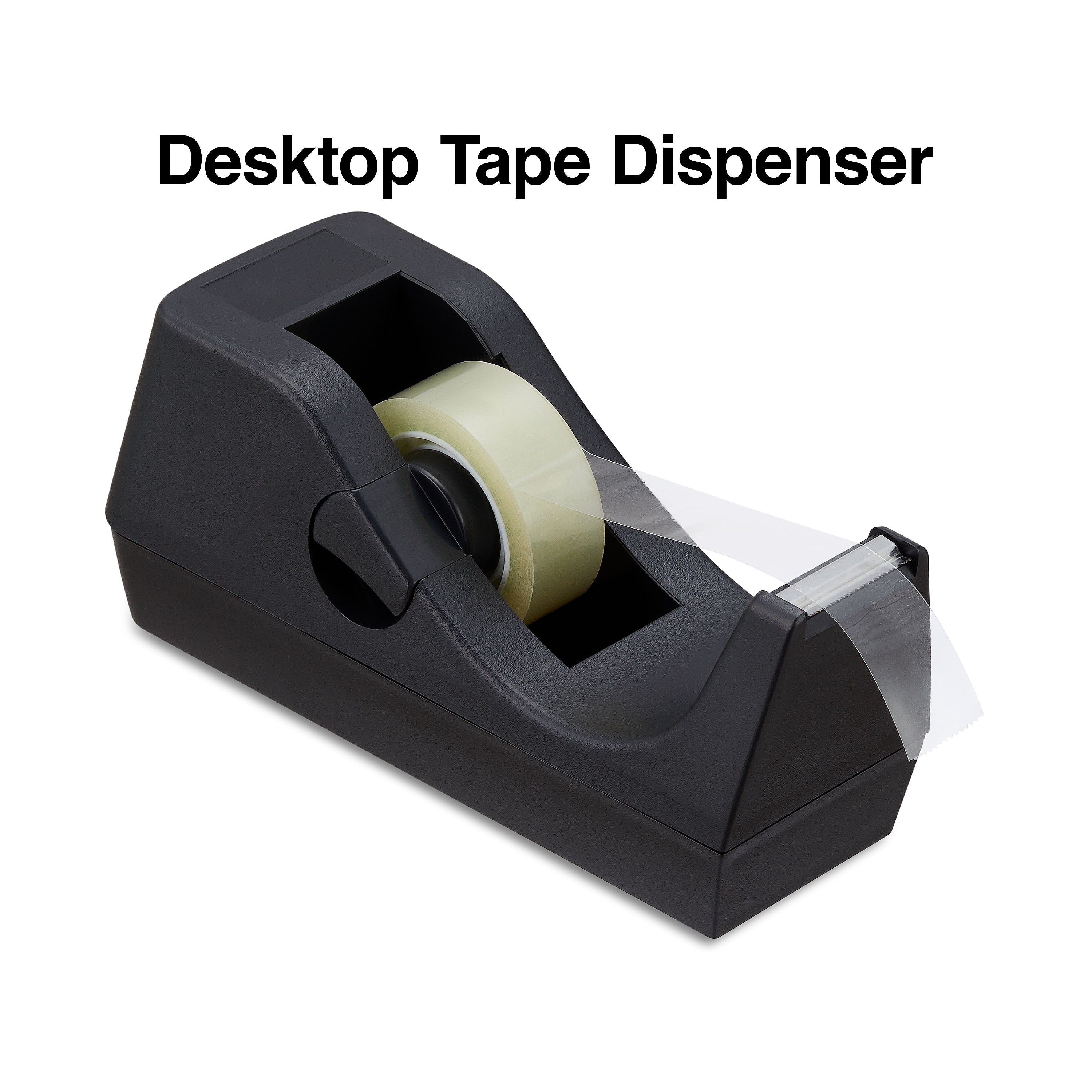 Staples Desktop Dispenser, Black, 12/Carton