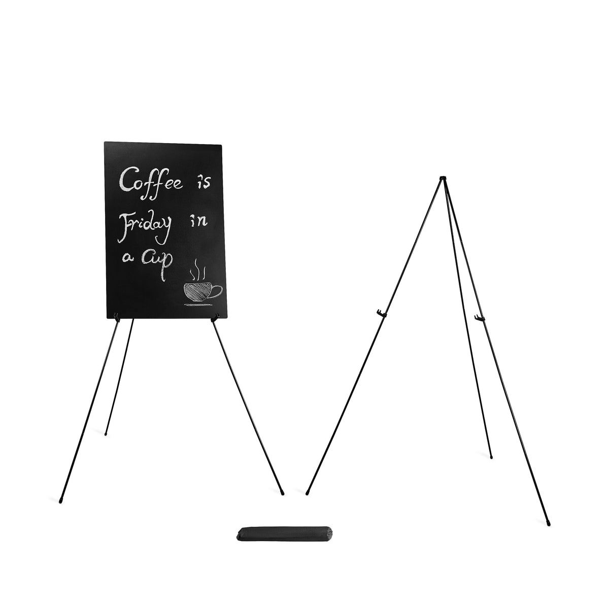 Staples Display Easel, 58", Black Metal