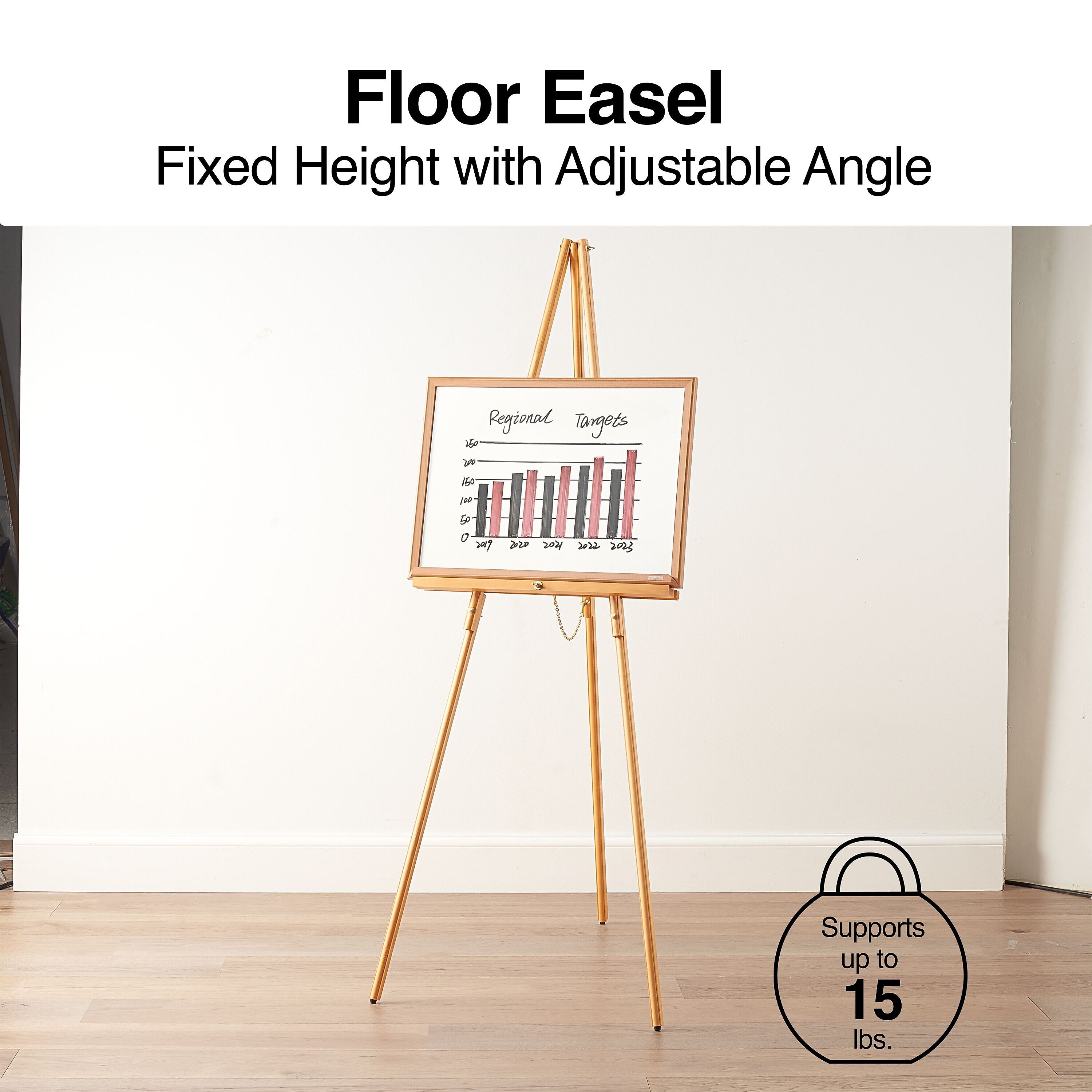 Staples Display Easel, 64", Natural Pine Hardwood