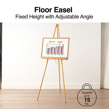 Staples Display Easel, 64", Natural Pine Hardwood