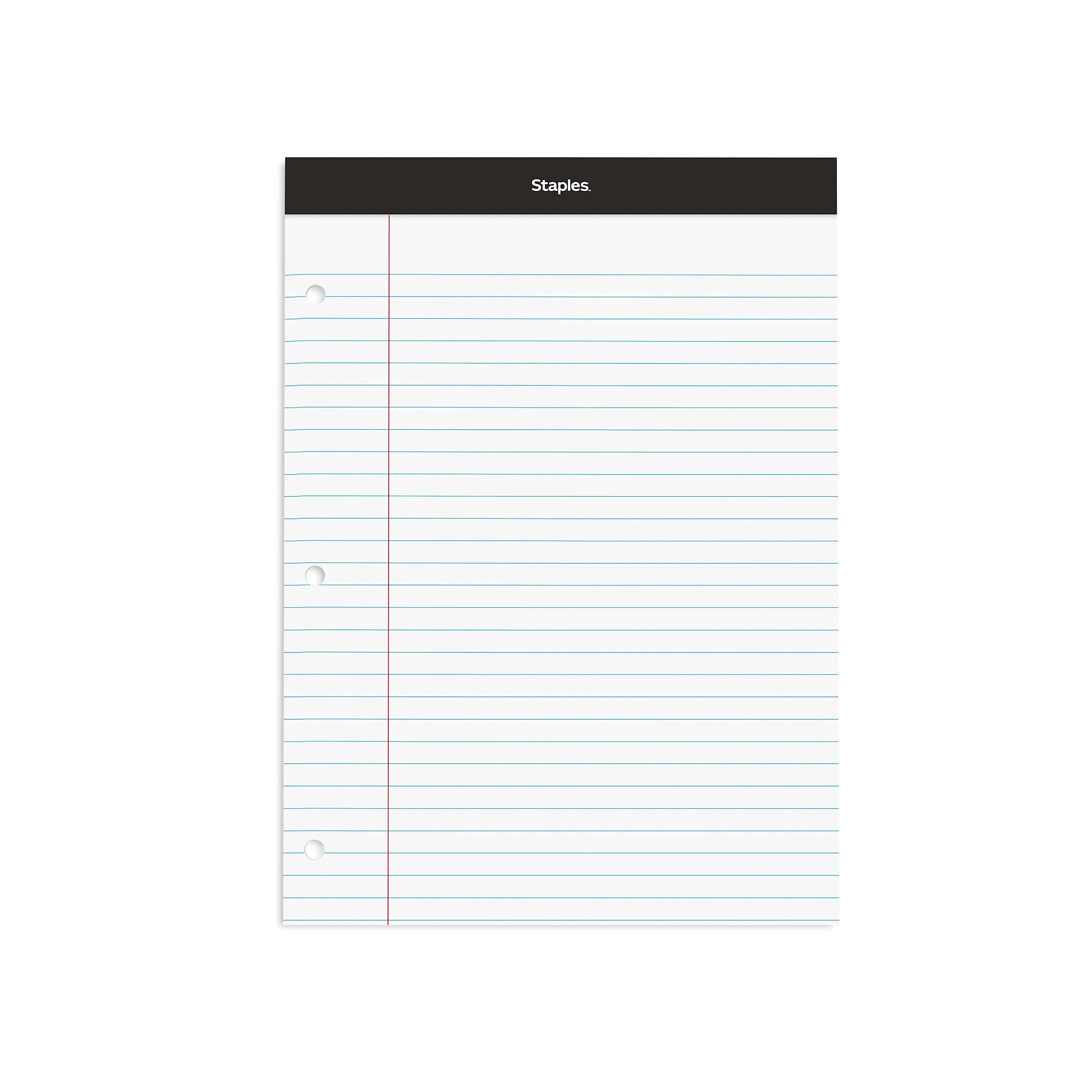 Staples Double-Sheet Notepad, 8.5