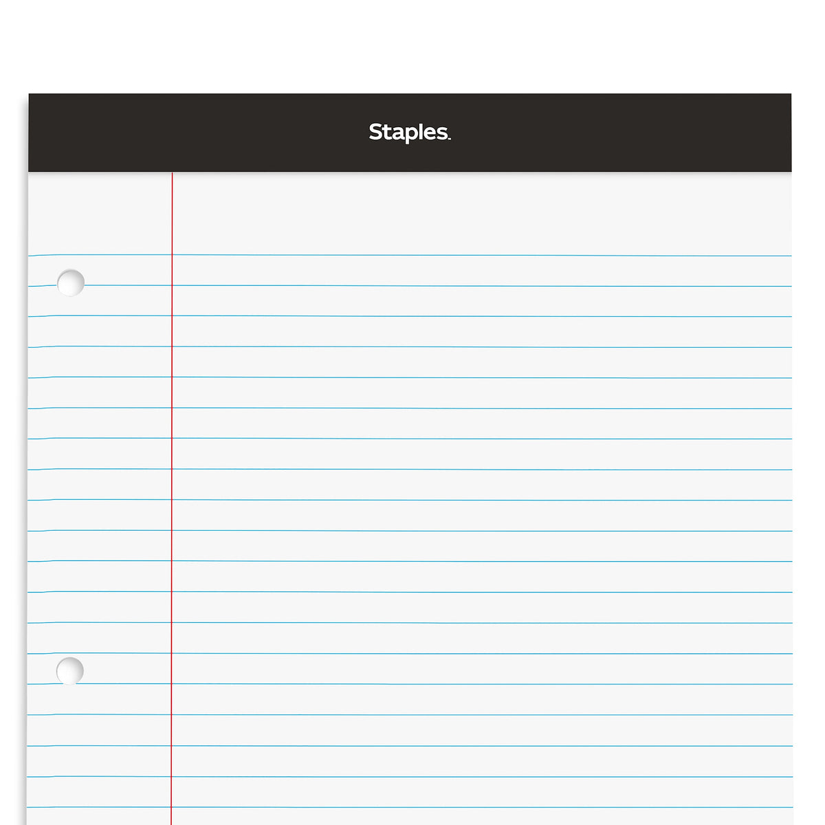 Staples Double-Sheet Notepad, 8.5" x 11.75", Letter Size, White, 100 Sheets/Pad