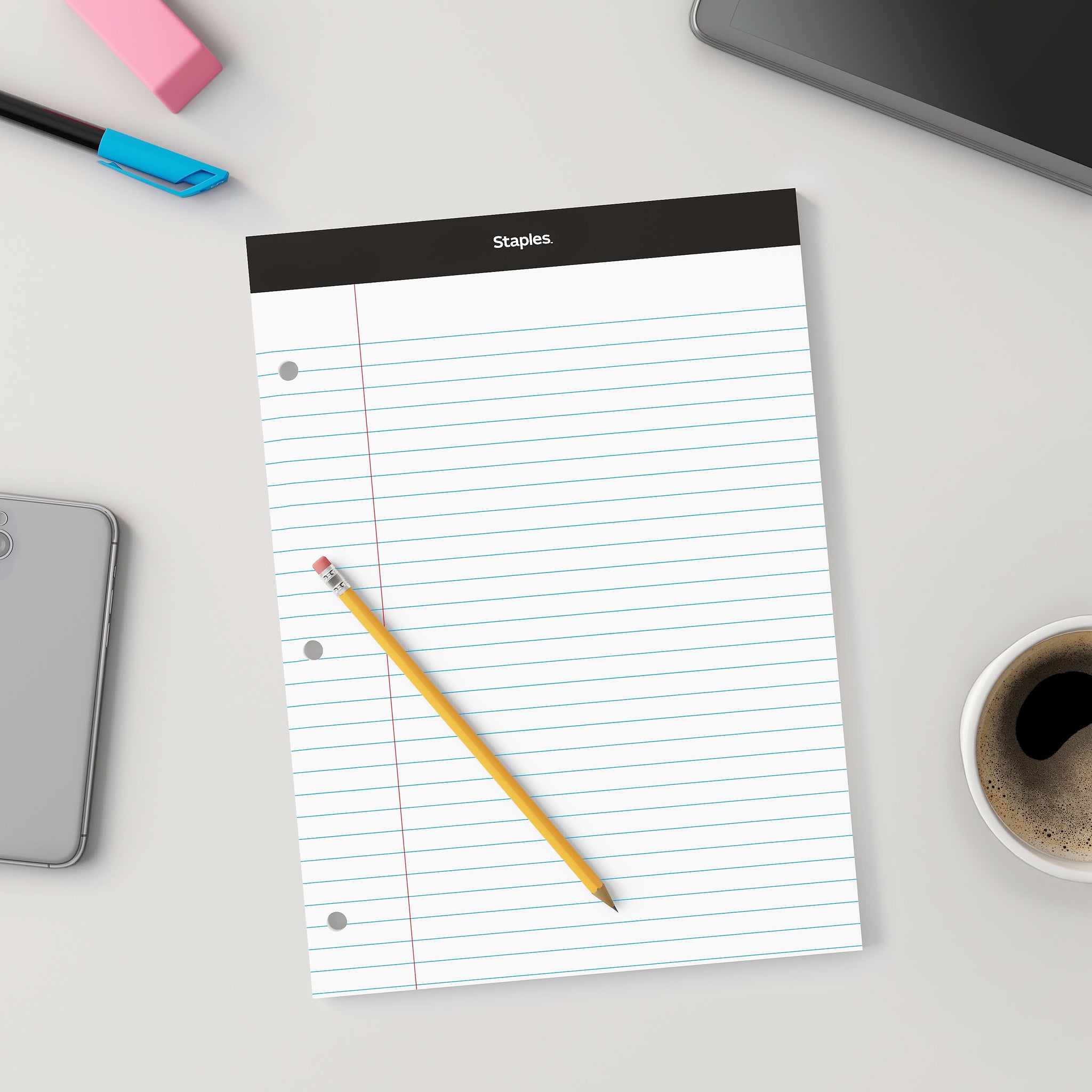 Staples Double-Sheet Notepad, 8.5