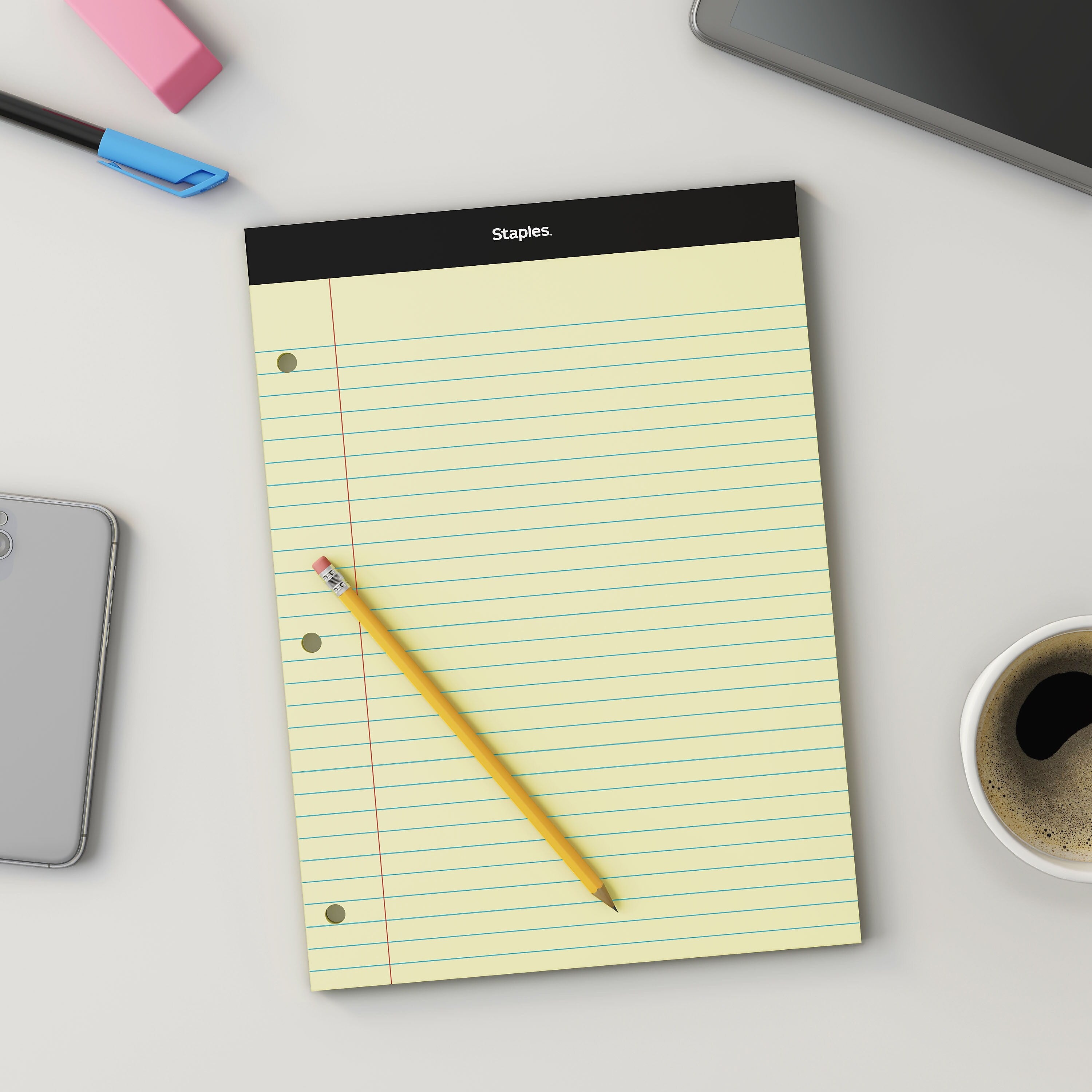 Staples Double-Sheet Notepad, 8.5