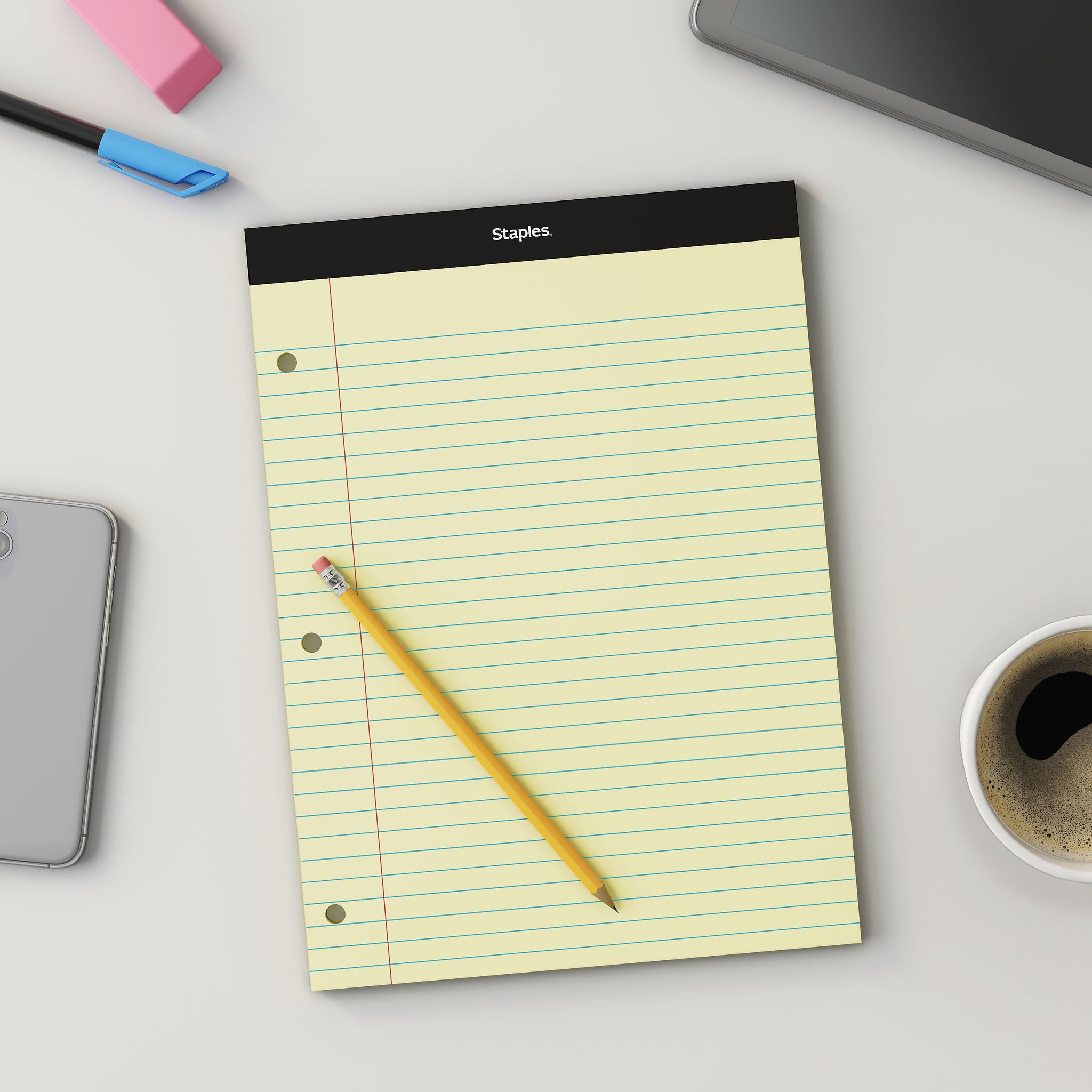 Staples Double-Sheet Notepad, 8.5