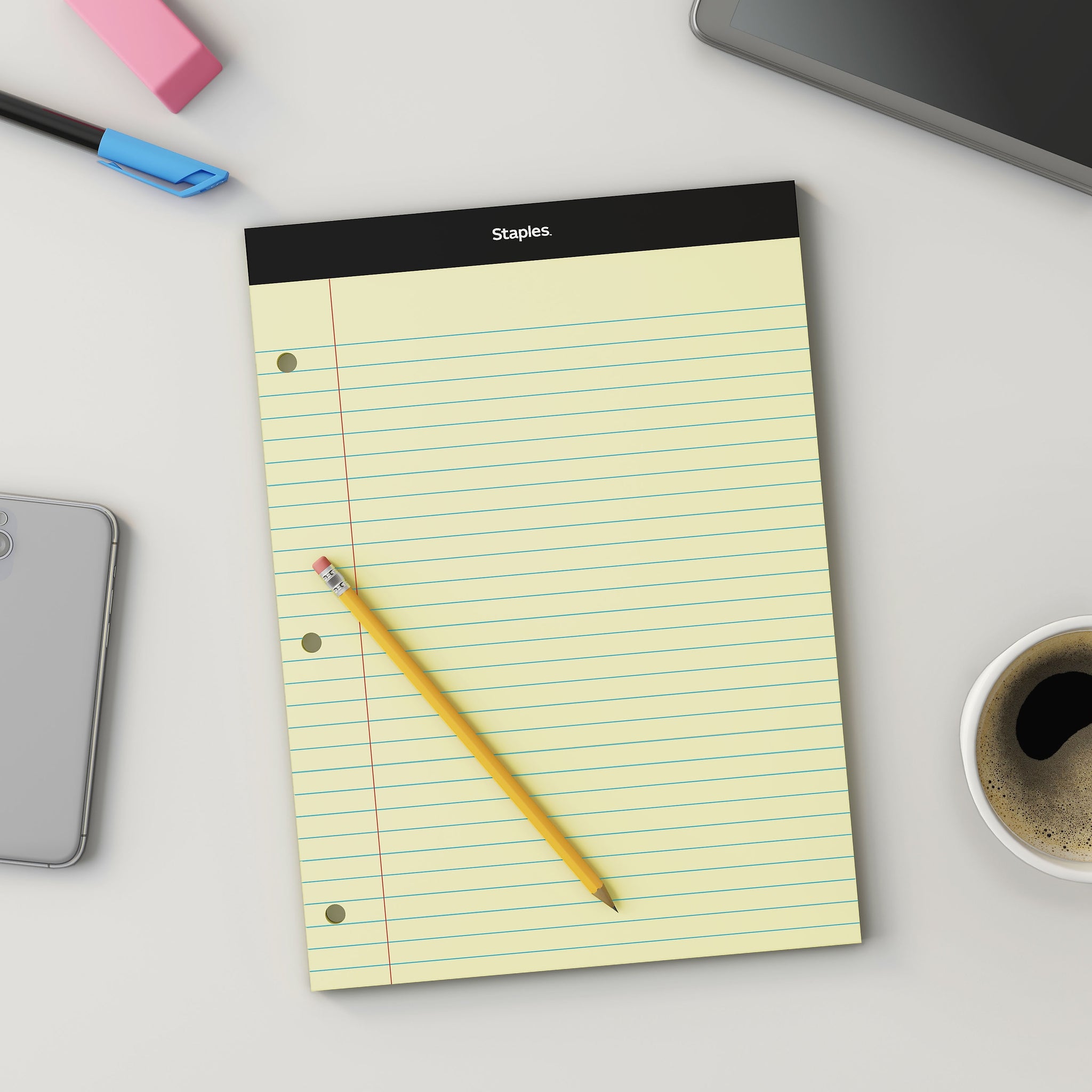 Staples Double-Sheet Notepad, 8.5