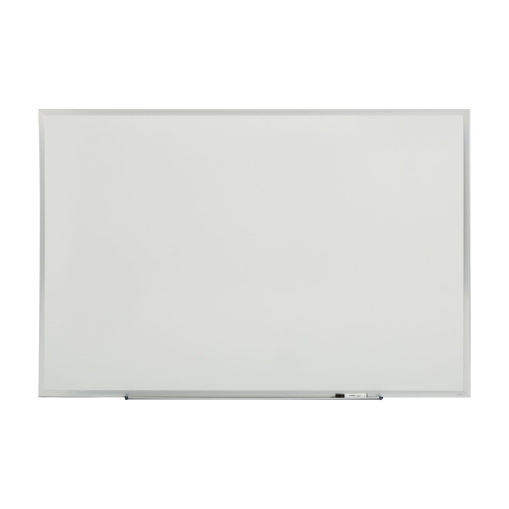 Staples Durable Magnetic Porcelain Dry-Erase Whiteboard, Aluminum Frame, 6' x 4'