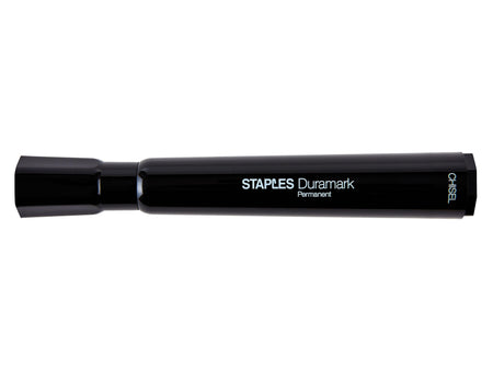 Staples DuraMark Permanent Marker, Chisel Point, Black, 12/Pack