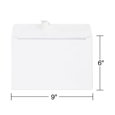 Staples EasyClose Booklet Envelopes, 6" x 9", White, 250/Box