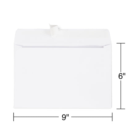 Staples EasyClose Booklet Envelopes, 6" x 9", White, 250/Box