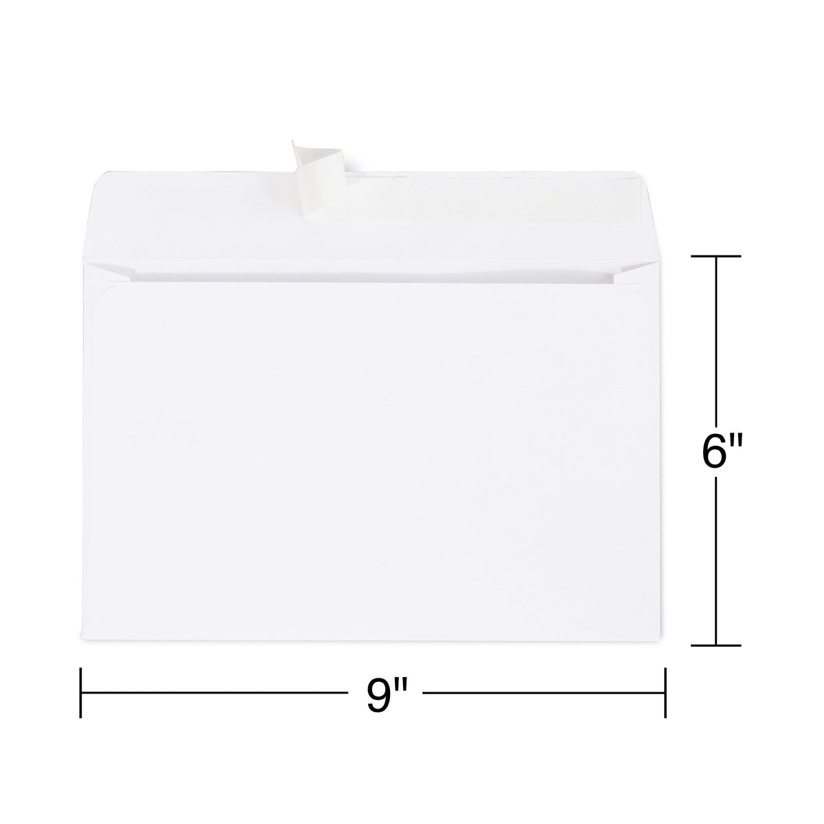 Staples EasyClose Booklet Envelopes, 6" x 9", White, 250/Box