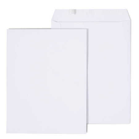 Staples EasyClose Catalog Envelopes, 10"L x 13"H, White, 100/Box