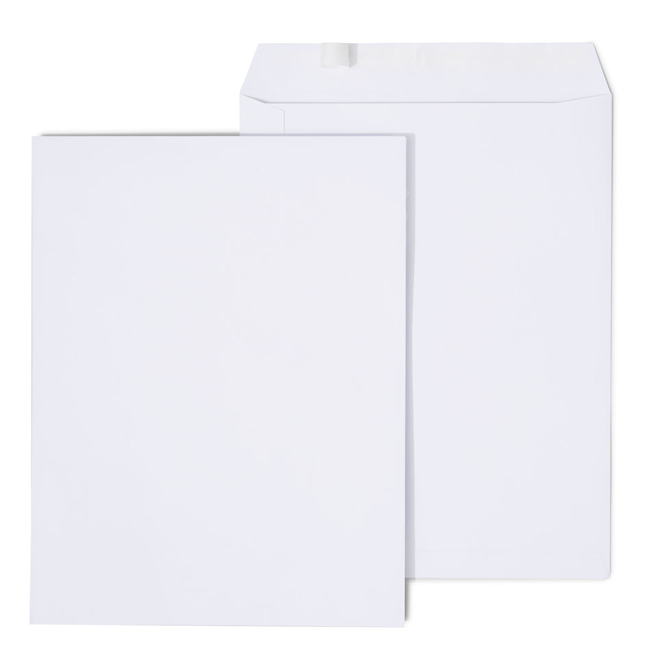 Staples EasyClose Catalog Envelopes, 10"L x 13"H, White, 100/Box