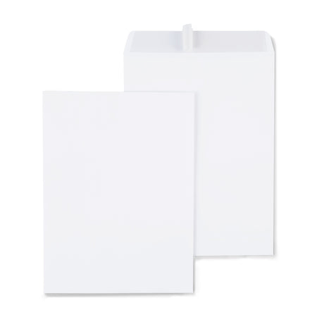 Staples EasyClose Catalog Envelopes, 9"L x 12"H, White, 100/Box