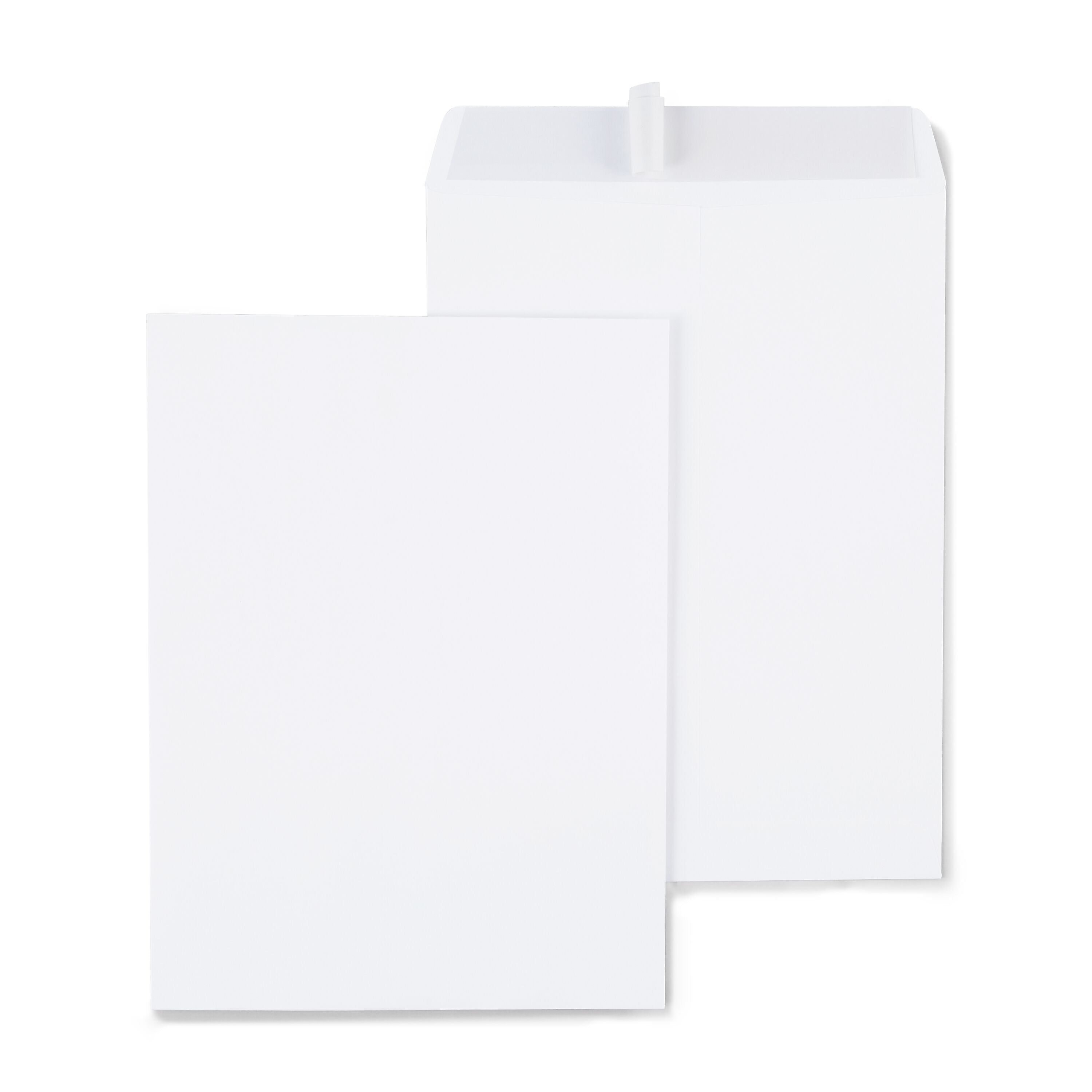 Staples EasyClose Catalog Envelopes, 9"L x 12"H, White, 100/Box