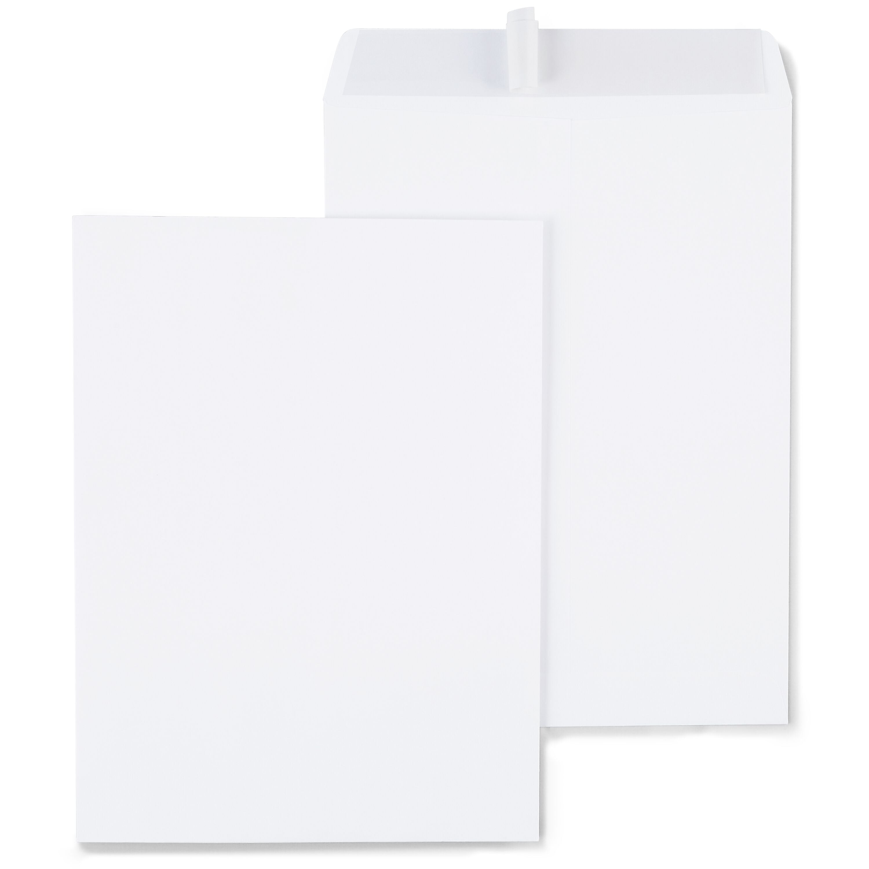 Staples EasyClose Catalog Envelopes, 9"L x 12"H, White, 100/Box