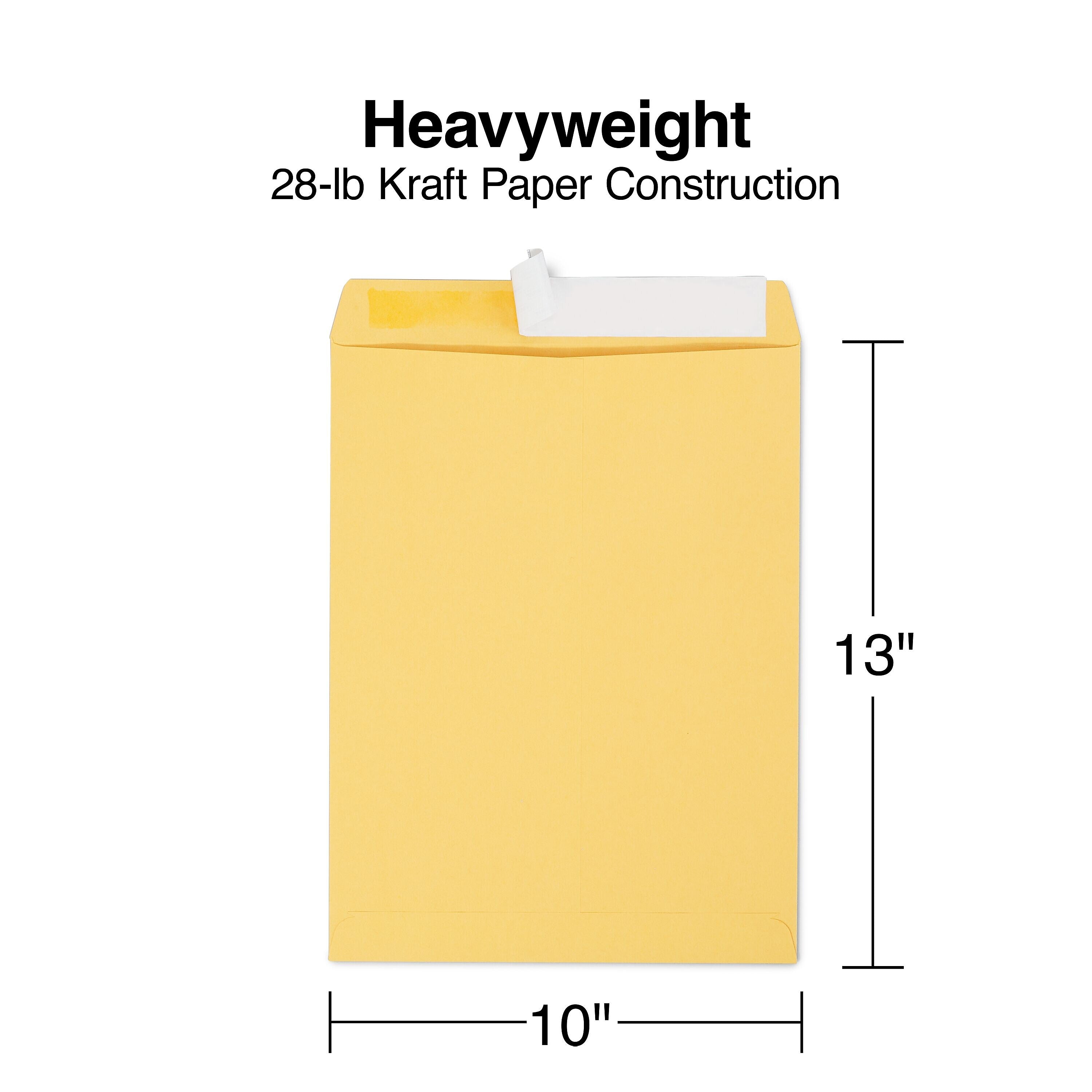 Staples EasyClose Kraft Catalog Envelopes, 10