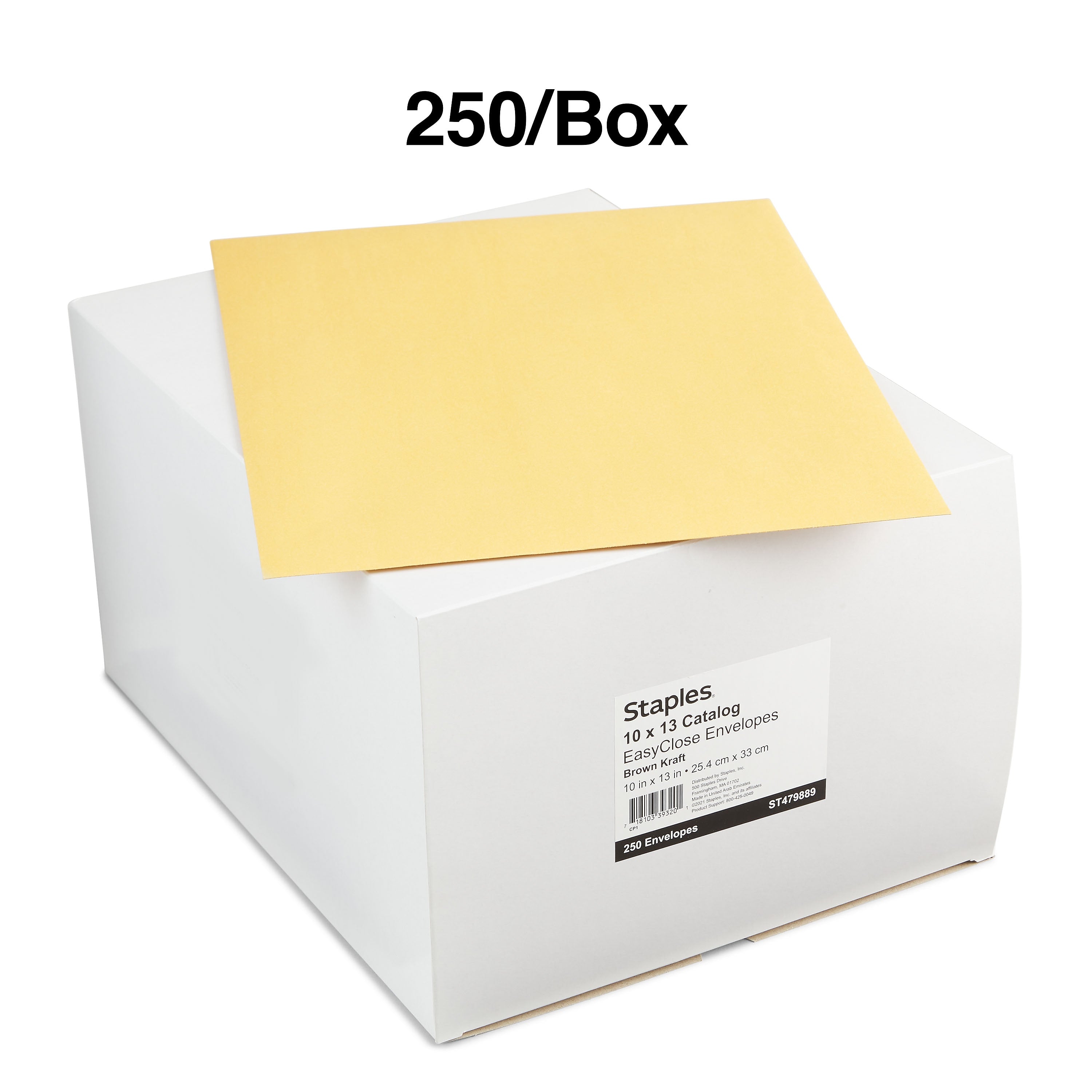 Staples EasyClose Kraft Catalog Envelopes, 10