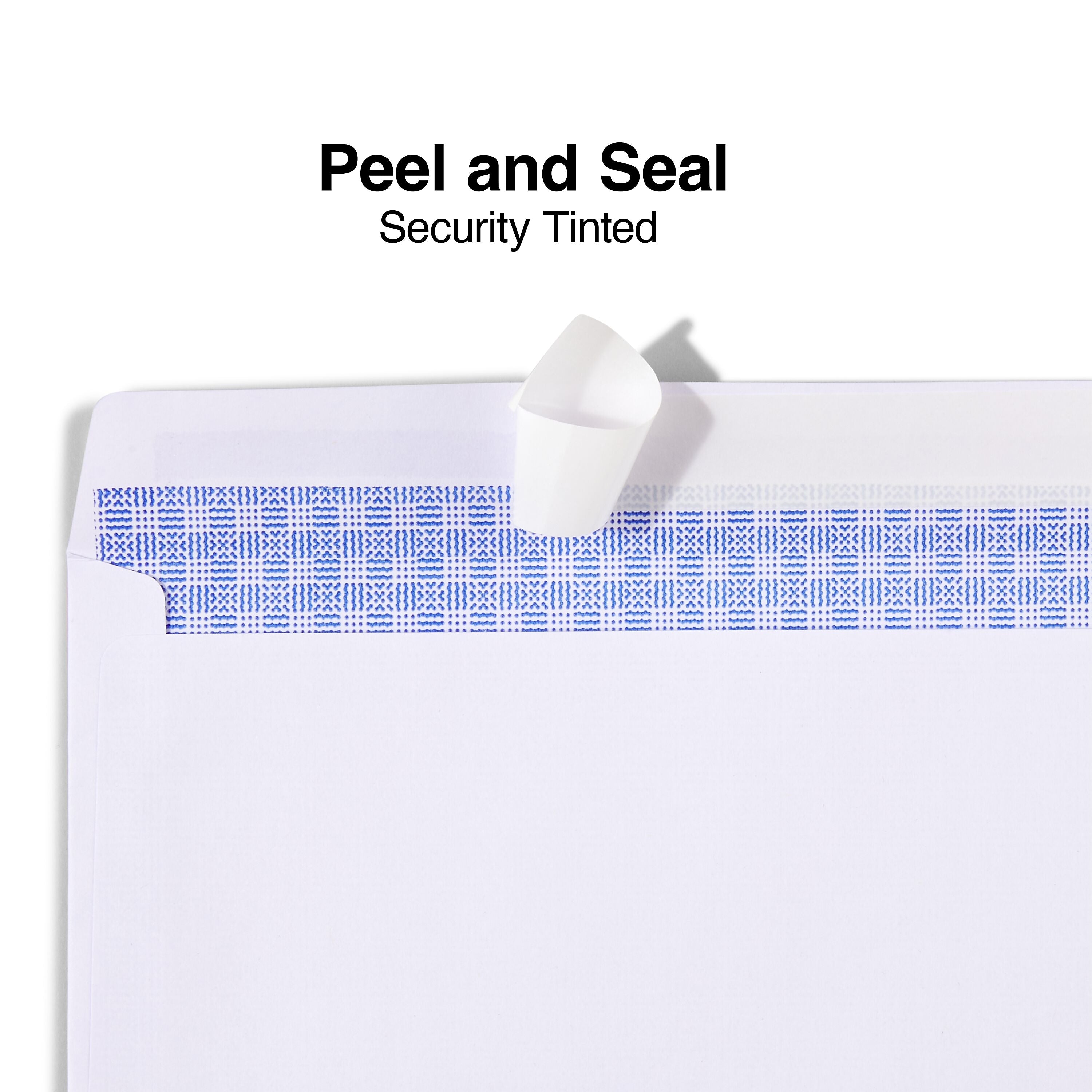 Staples EasyClose Security Tinted #10 Business Envelopes, 4 1/8
