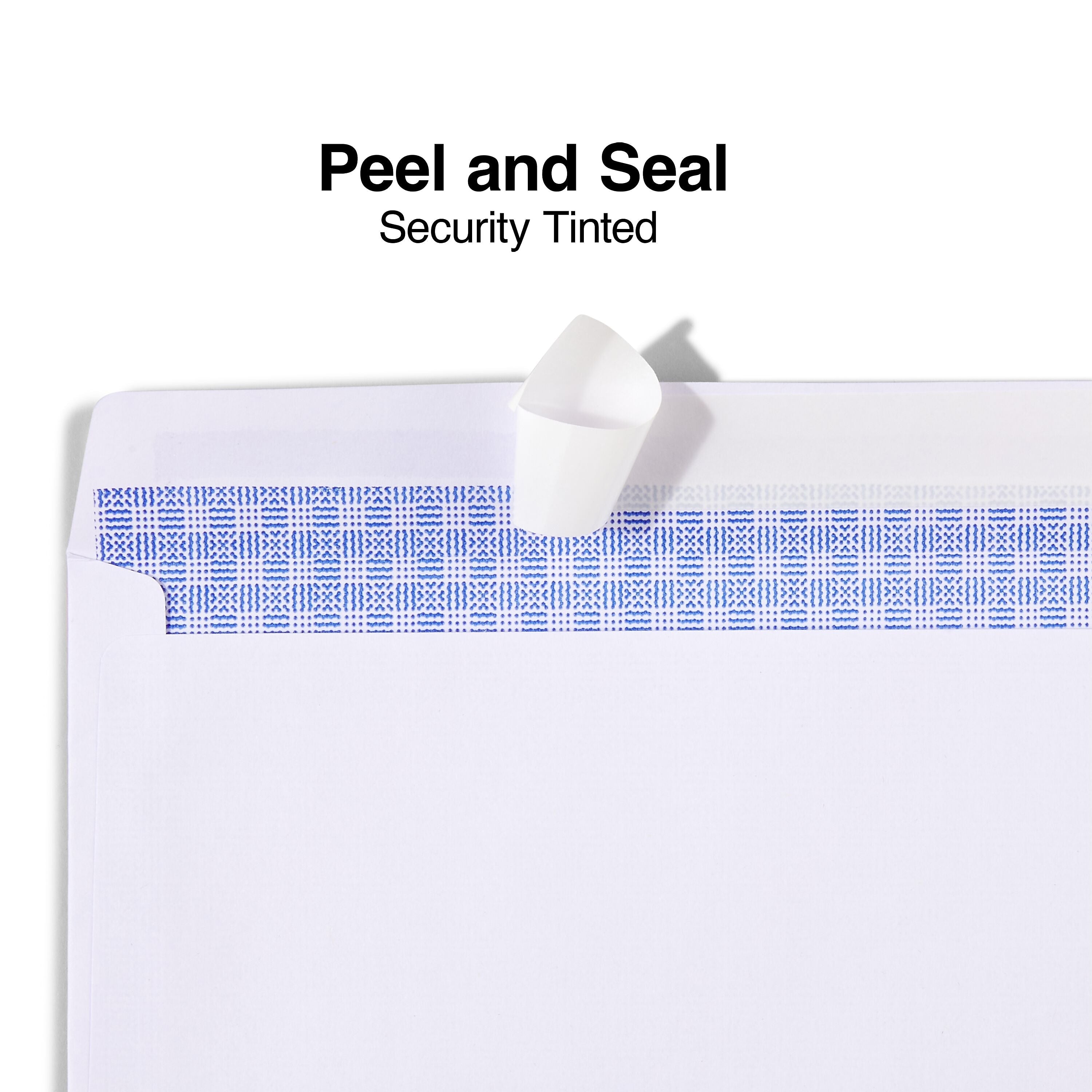 Staples EasyClose Security Tinted #10 Business Envelopes, 4 1/8