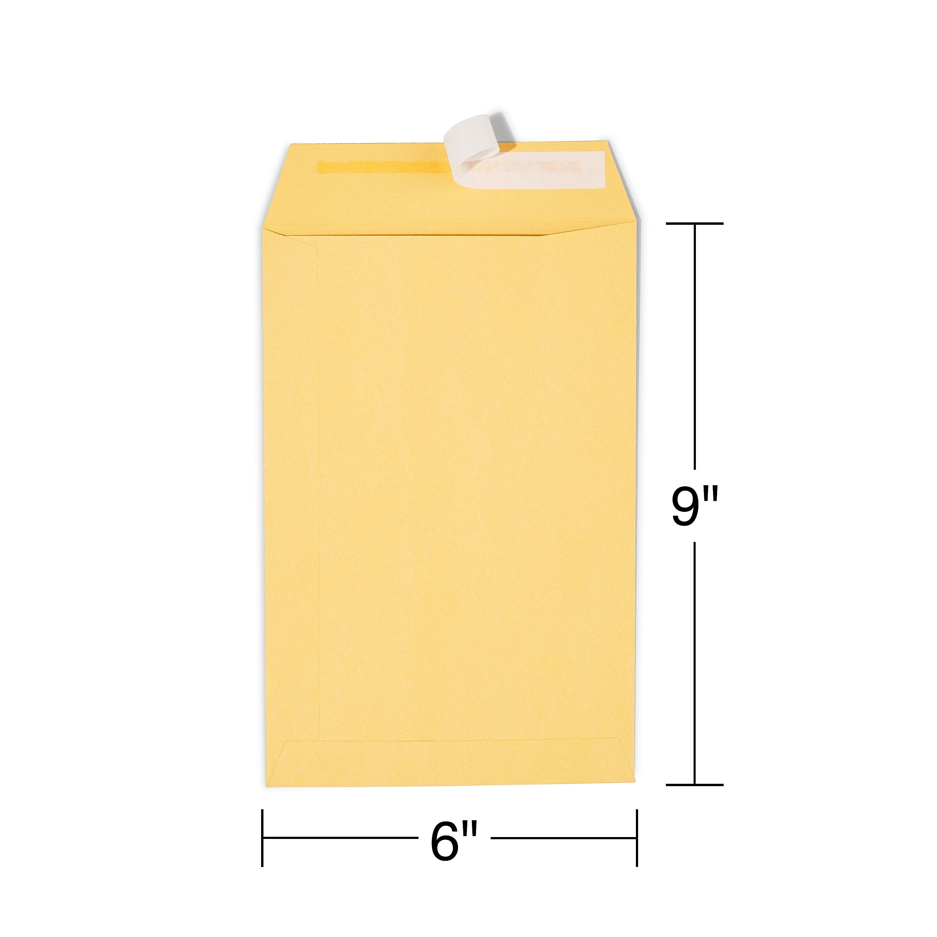 Staples EasyClose Self Seal #1 Kraft Catalog Envelope, 6" x 9", Kraft, 100/Box