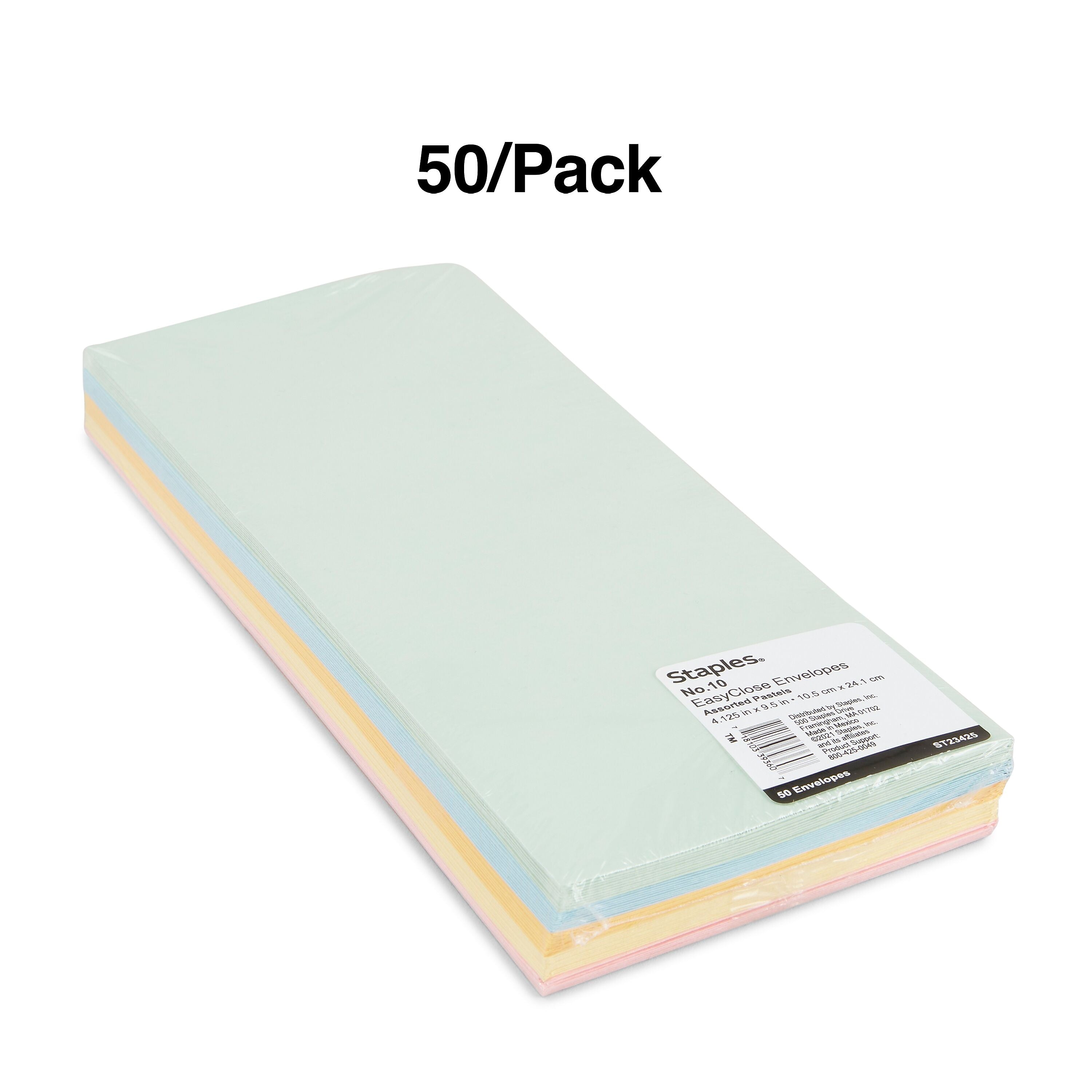 Staples EasyClose Self Seal #10 Business Envelopes, 4 1/8