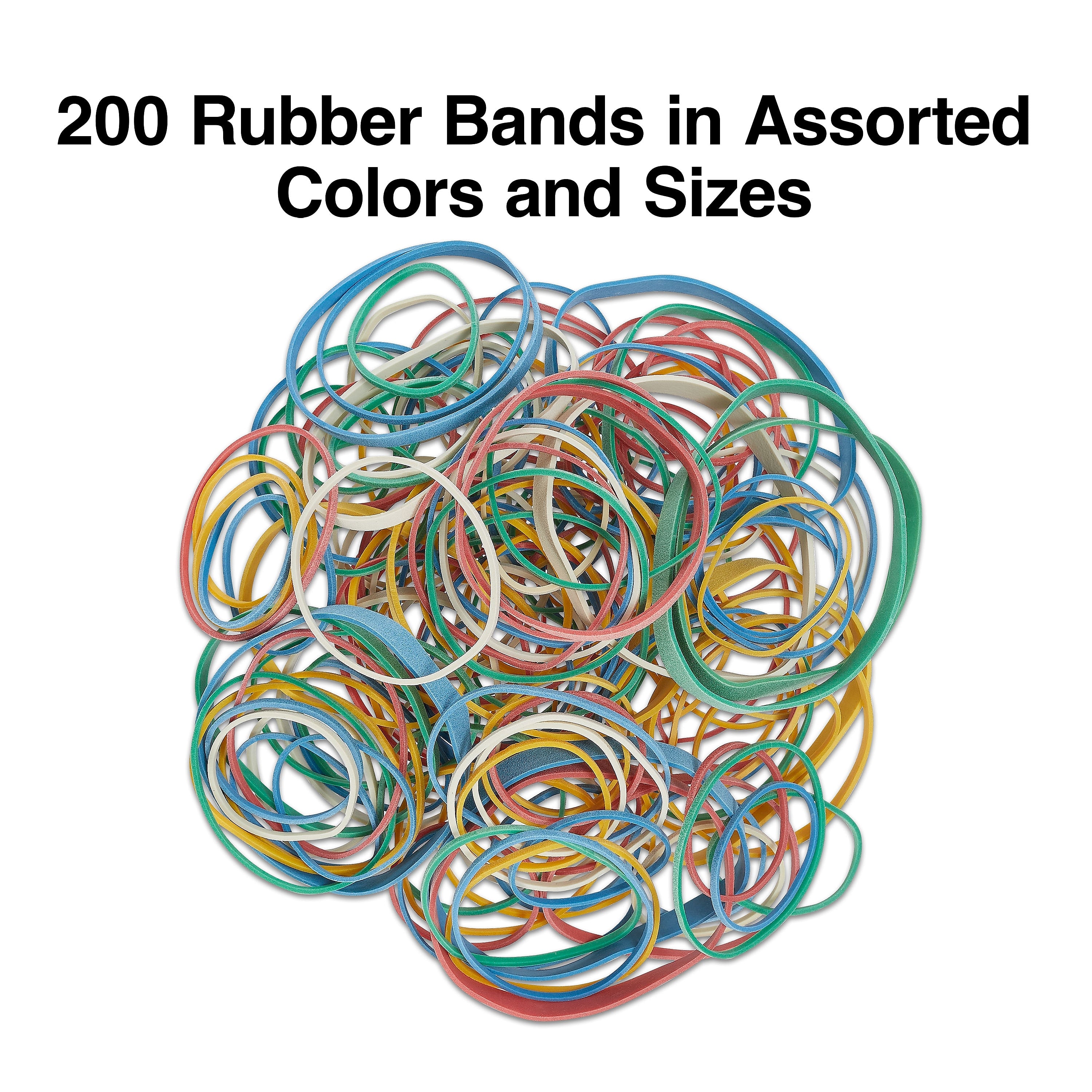 Staples Economy Rubber Bands, 1/4 Lb. Resealable Bag, 200/Pack