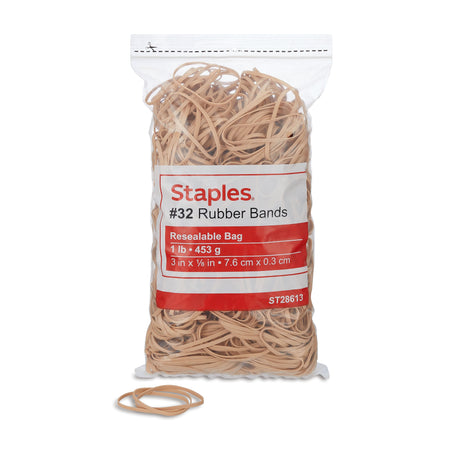 Staples Economy Rubber Bands, #32, 1 lb. Bag, 900/Pack