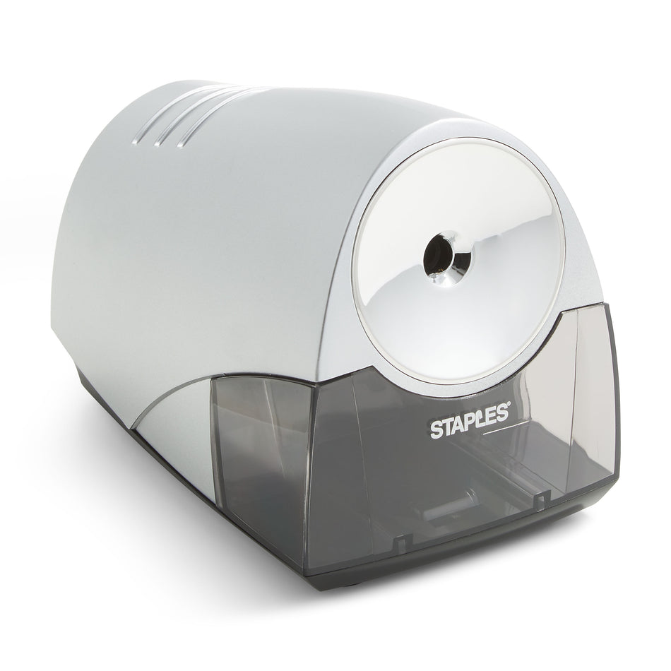 Staples® Electric Pencil Sharpener, Gray/Silver