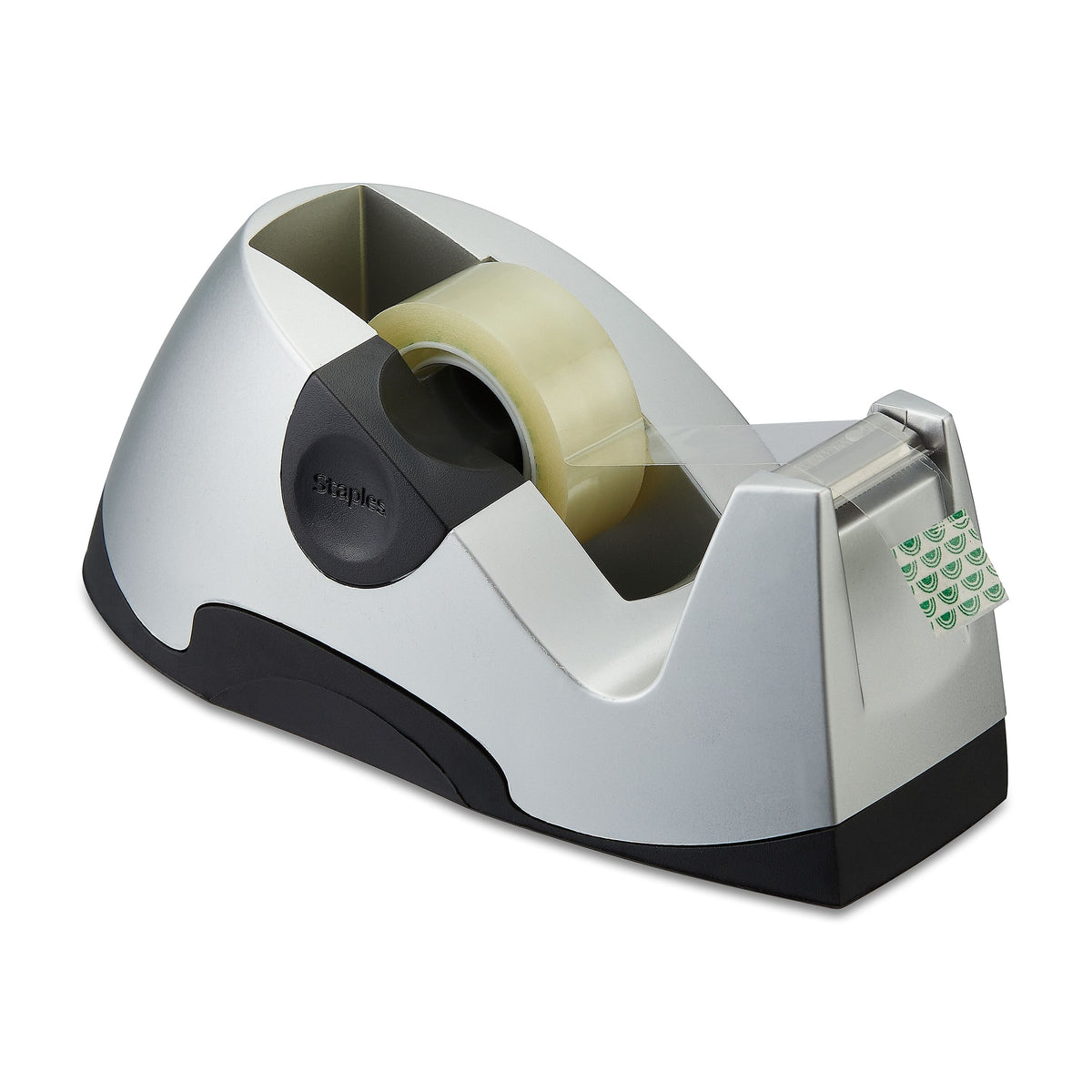 Staples Executive Desktop Tape Dispenser, Silver