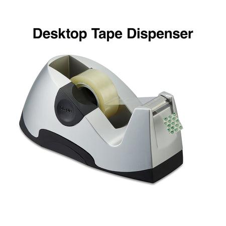 Staples Executive Desktop Tape Dispenser, Silver