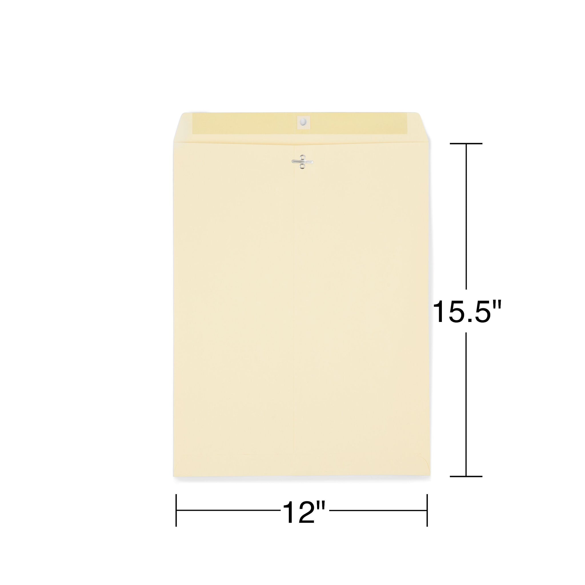Staples Extra-Heavyweight Clasp & Moistenable Glue #15 1/2 Catalog Envelope, 12