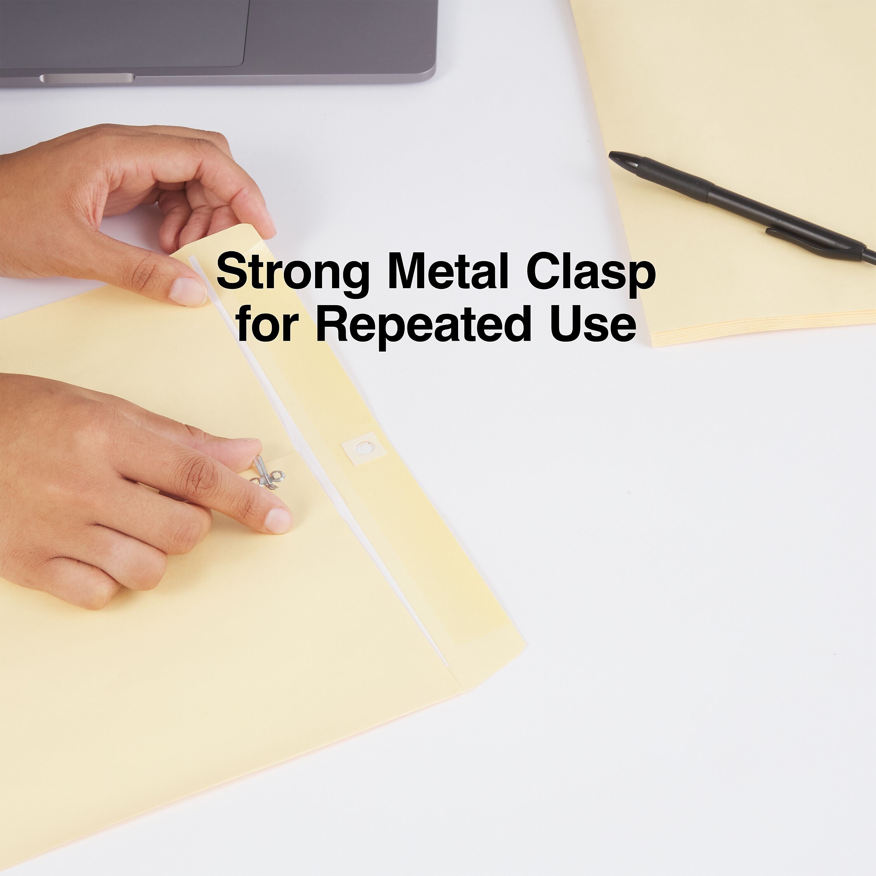 Staples Extra-Heavyweight Clasp & Moistenable Glue #15 1/2 Catalog Envelope, 12